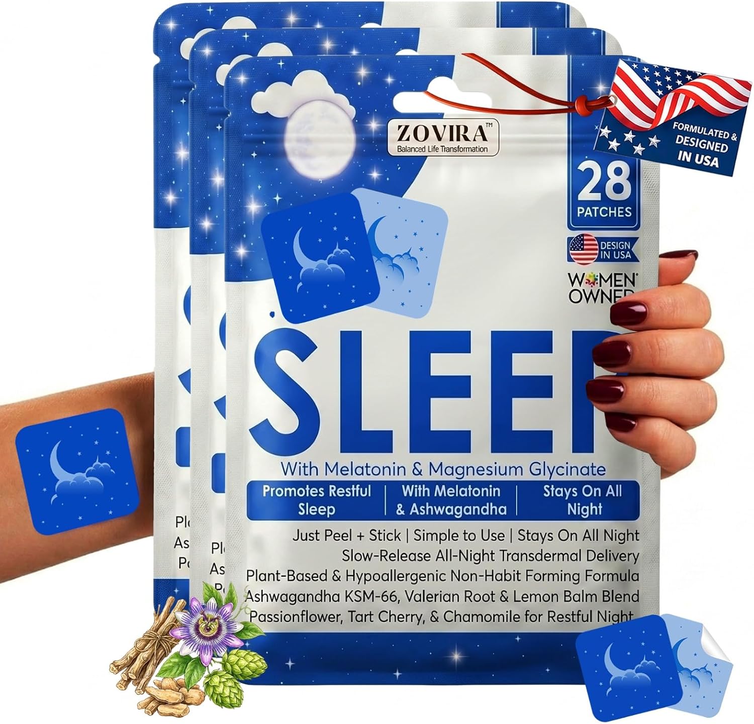 Sleeping Pack Overnight - Sleep Patches for Adults – Melatonin,