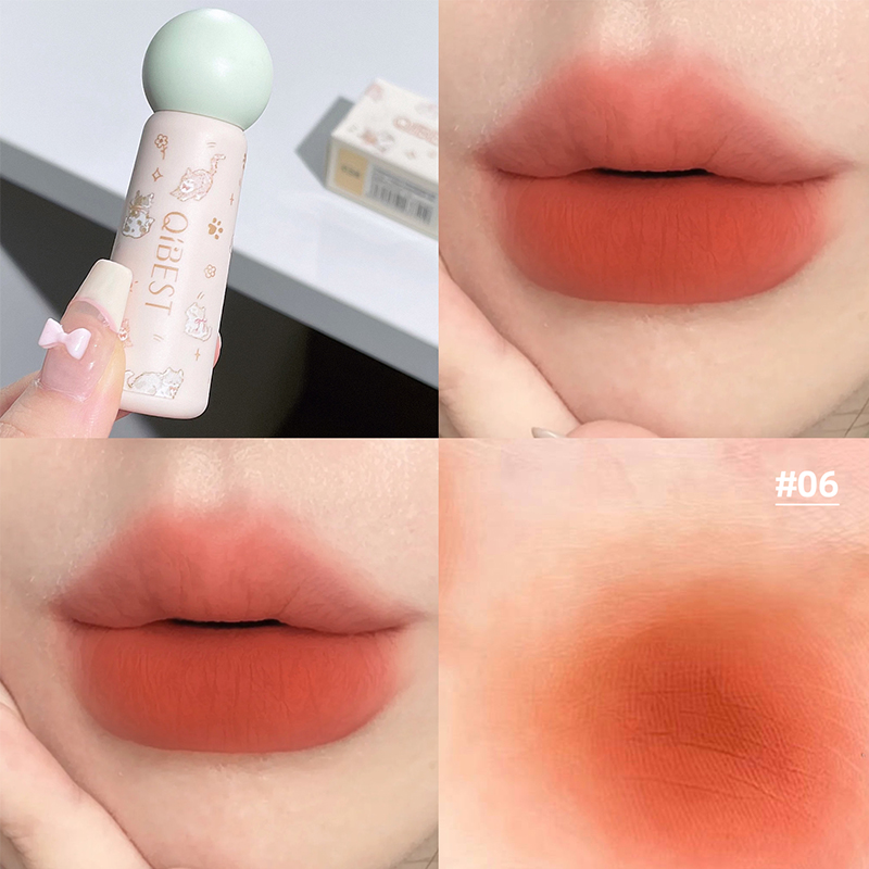 Lip Tint Korean - QIBEST Cute Velvet Matte Lip Mud