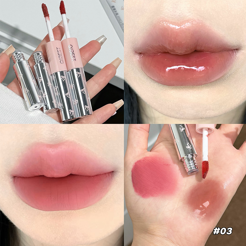QIBEST Double Head Lip Gloss M - đánh giá và giá Lip Tint Korean