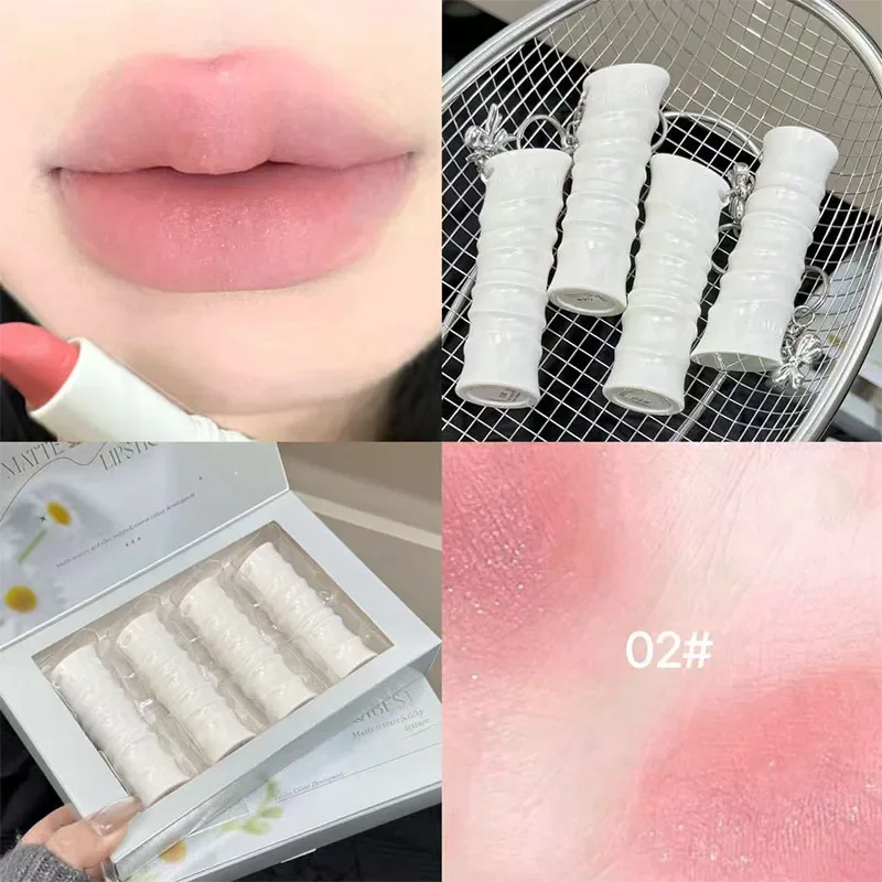 New Matte Nude Brown Lipstick  - đánh giá và giá Lip Tint Korean