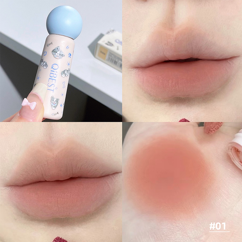QIBEST Cute Velvet Matte Lip M - đánh giá và giá Lip Tint Korean