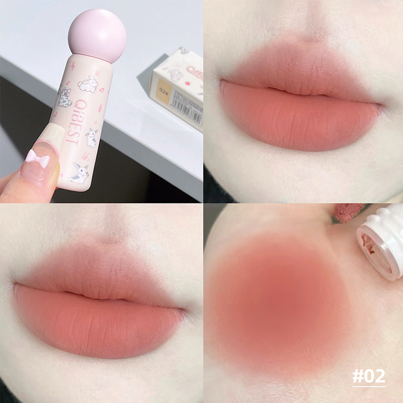 QIBEST Cute Velvet Matte Lip M - đánh giá và giá Lip Tint Korean