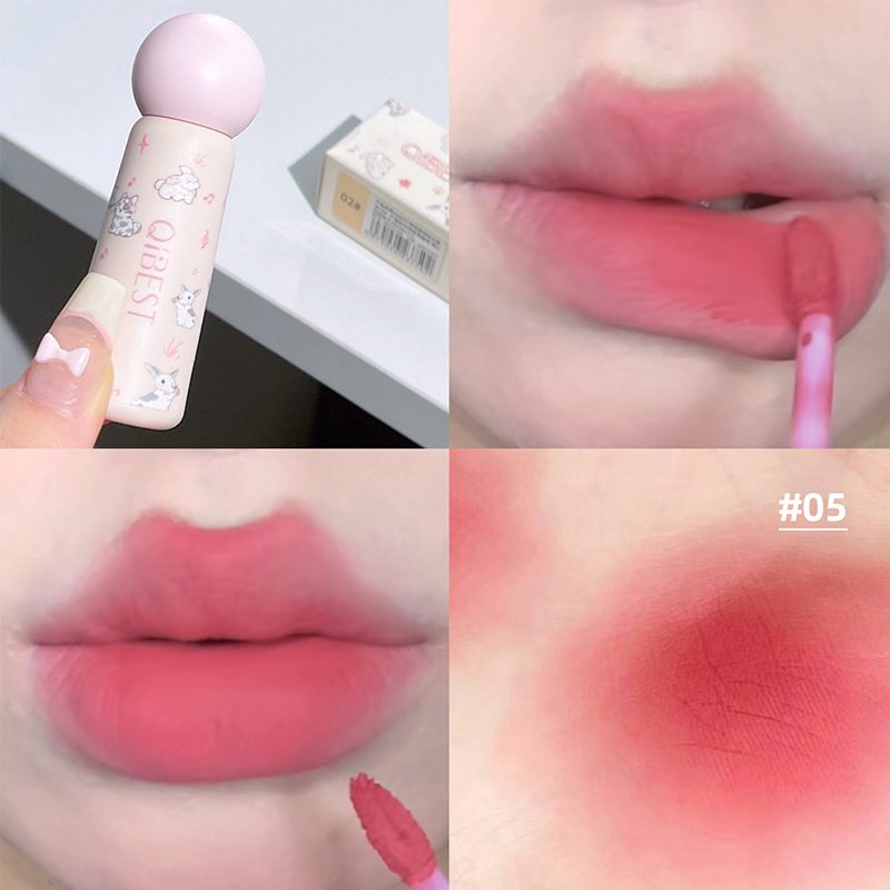 QIBEST Cute Velvet Matte Lip M - đánh giá và giá Lip Tint Korean