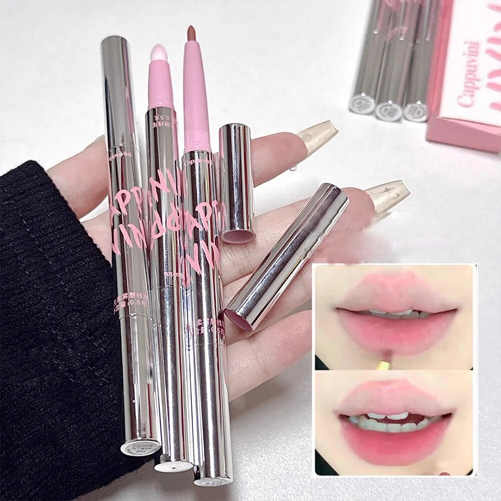 Nude Lip Liner with Lip Brush  - đánh giá và giá Lip Tint Korean