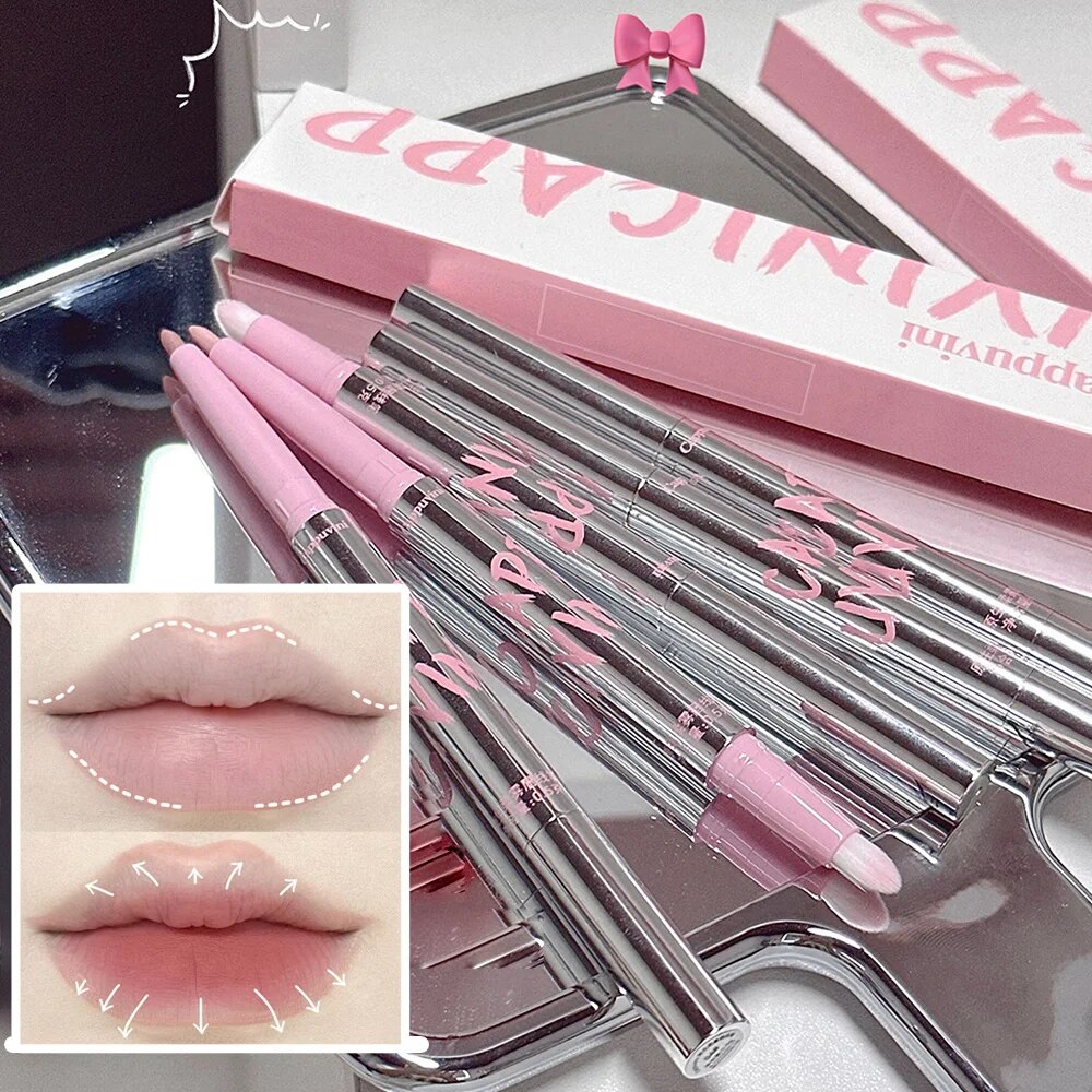 Nude Lip Liner with Lip Brush  - đánh giá và giá Lip Tint Korean