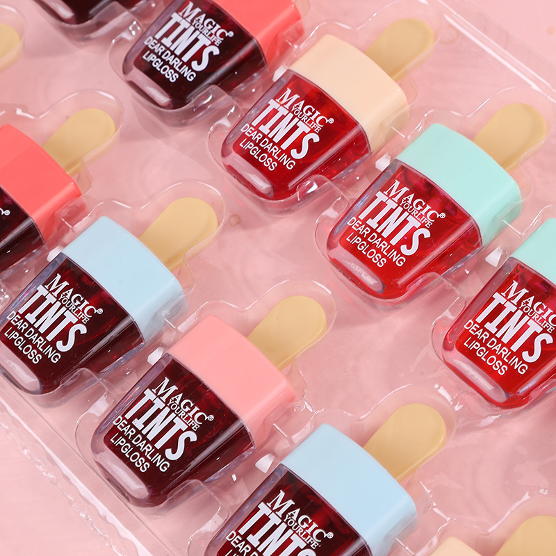 12Pcs Korea Fruit Lip Tint Ice - đánh giá và giá Lip Tint Korean